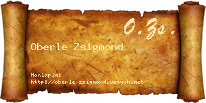 Oberle Zsigmond névjegykártya