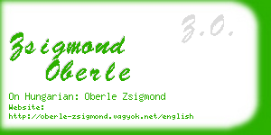 zsigmond oberle business card
